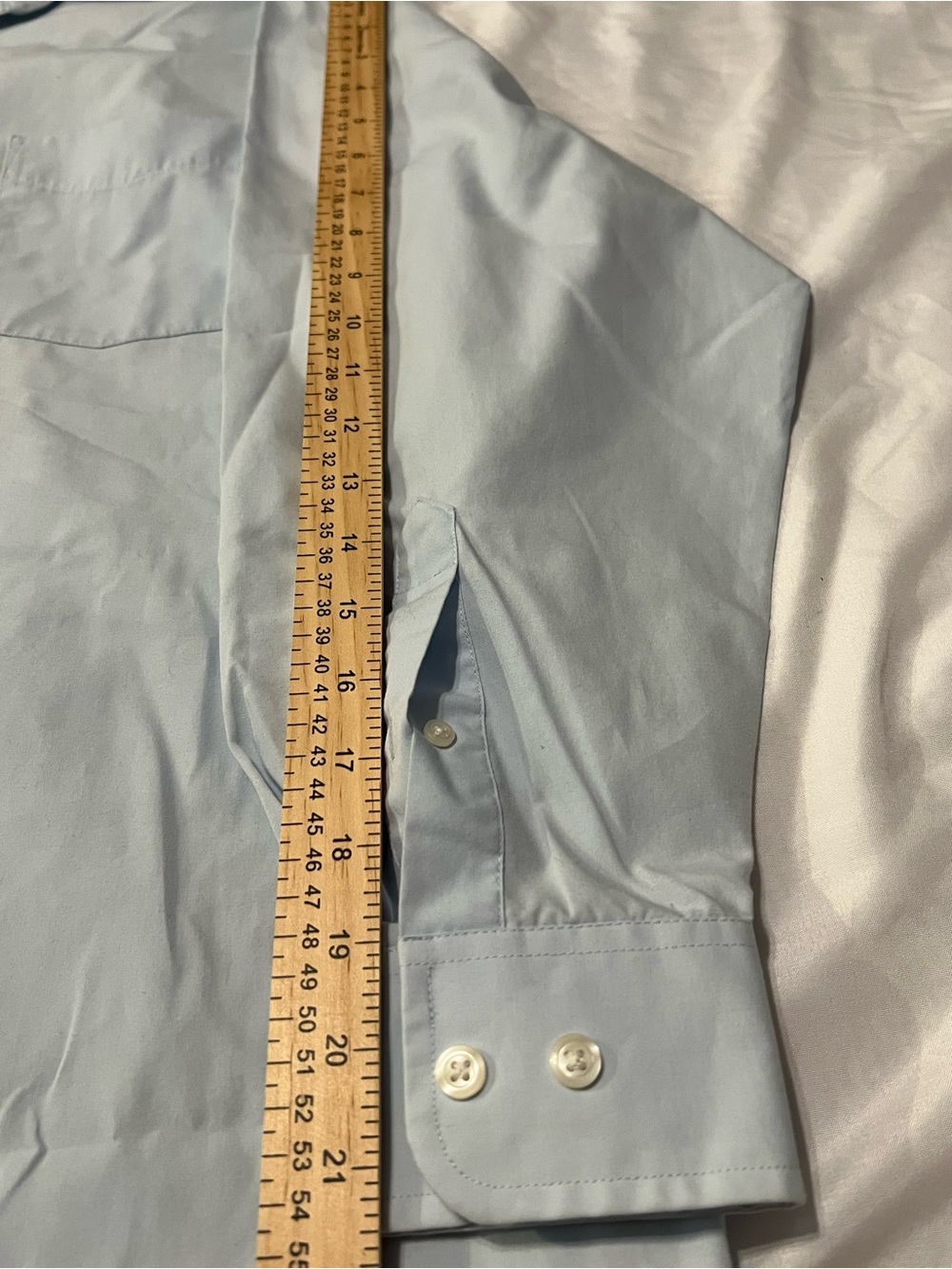 David Taylor Light Blue Men’s Dress Shirt - Spread Collar - Picture 5 of 7